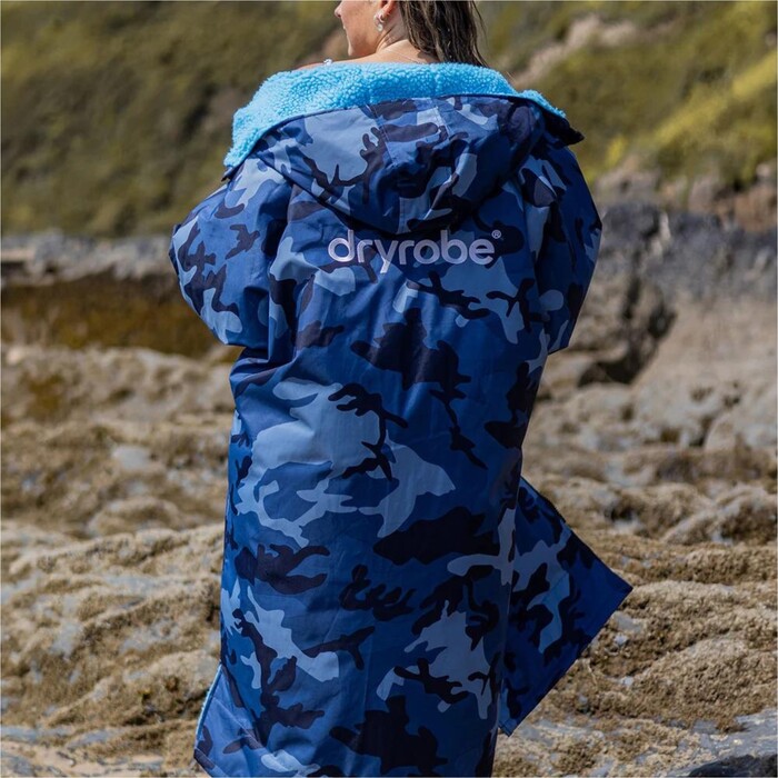 2024 Dryrobe Advance Cambio De Manga Larga Robe V3 DALSV3 - Blue Camo / Blue